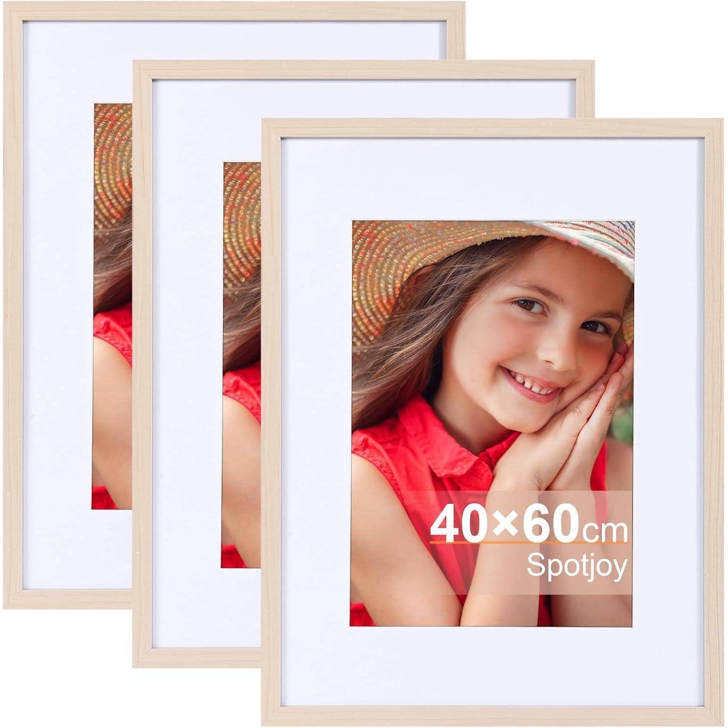 Bilderrahmen 40x60cm Passepartout MDF 3erSet 40x60cm 3x Holz