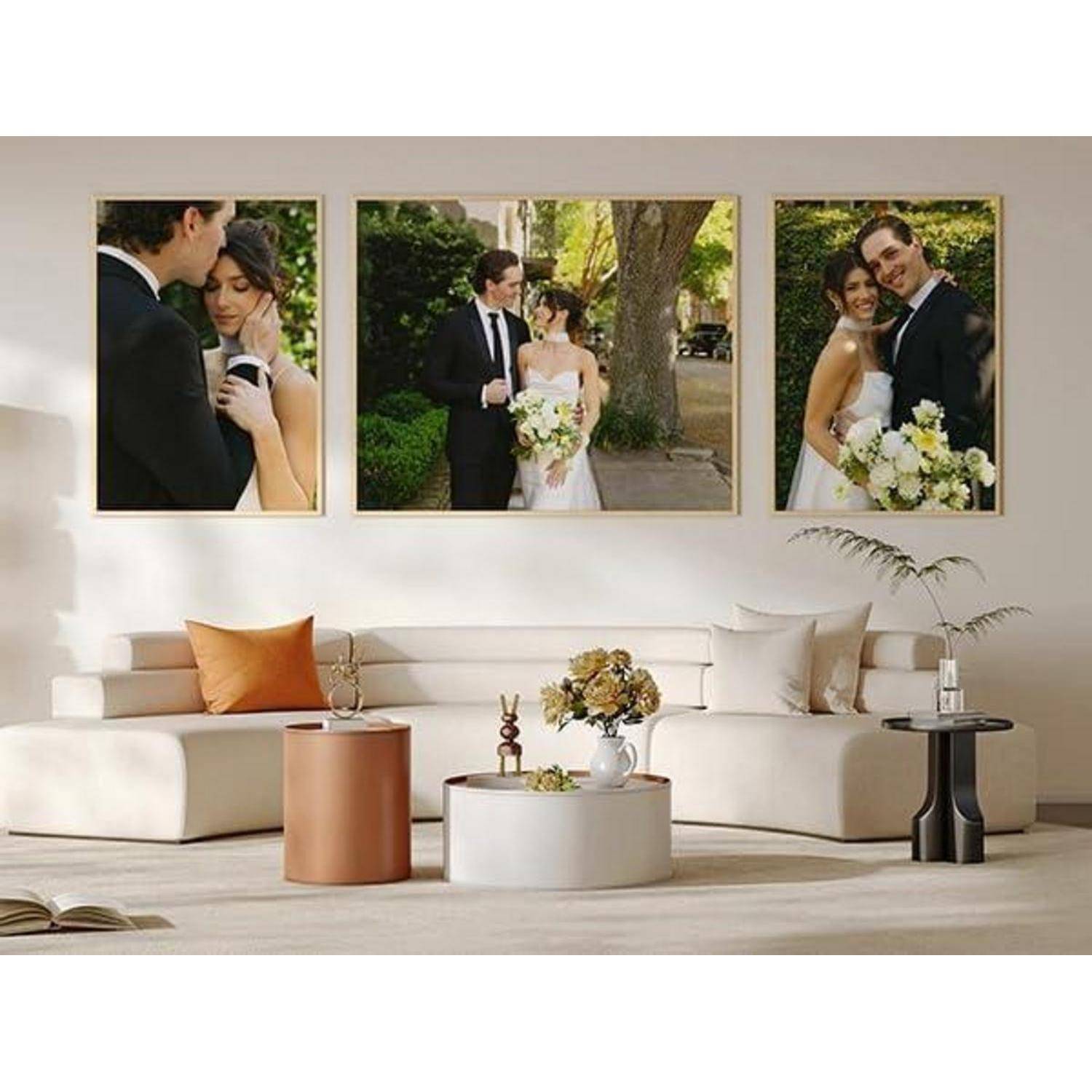 Bilderrahmen 40x60cm Passepartout MDF 3erSet 40x60cm 3x Holz