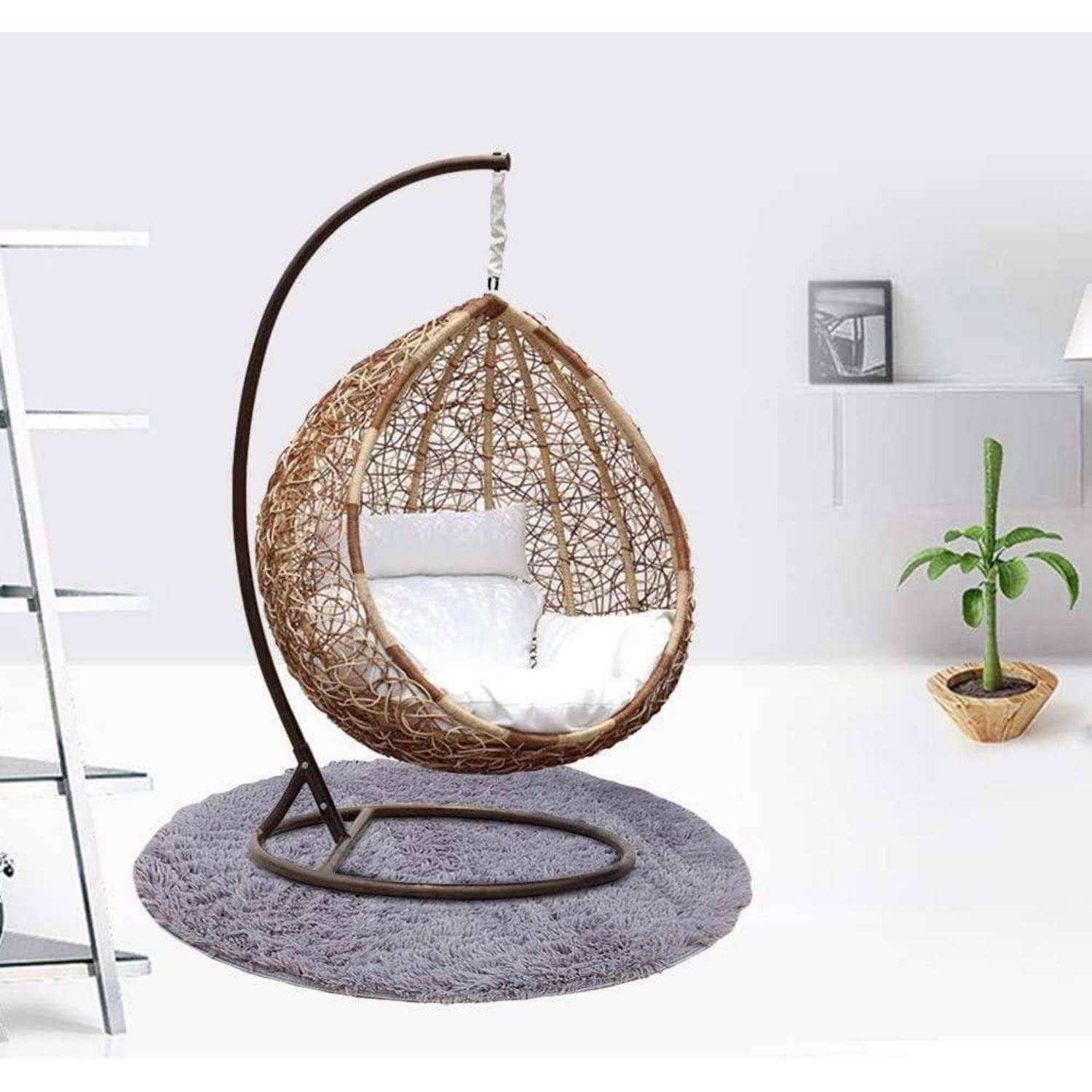 Teppich rund flauschig rutschfest weich Wohnzimmer 140 cm (Rund) Grau