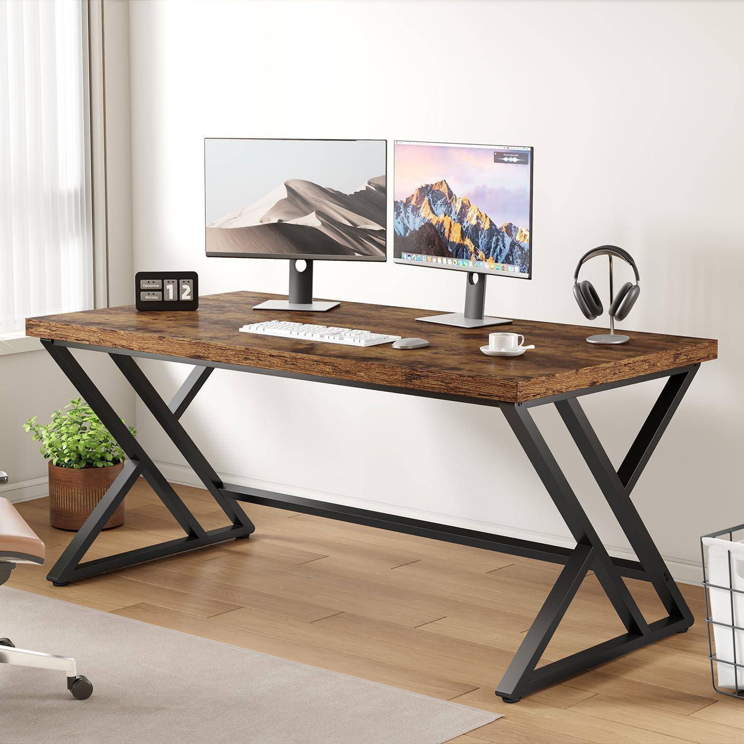 Computertisch Schreibtisch 140×60×75.5cm Rustikales Braun