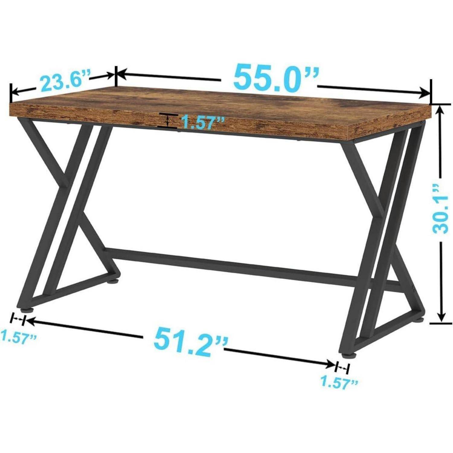 Computertisch Schreibtisch 140×60×75.5cm Rustikales Braun