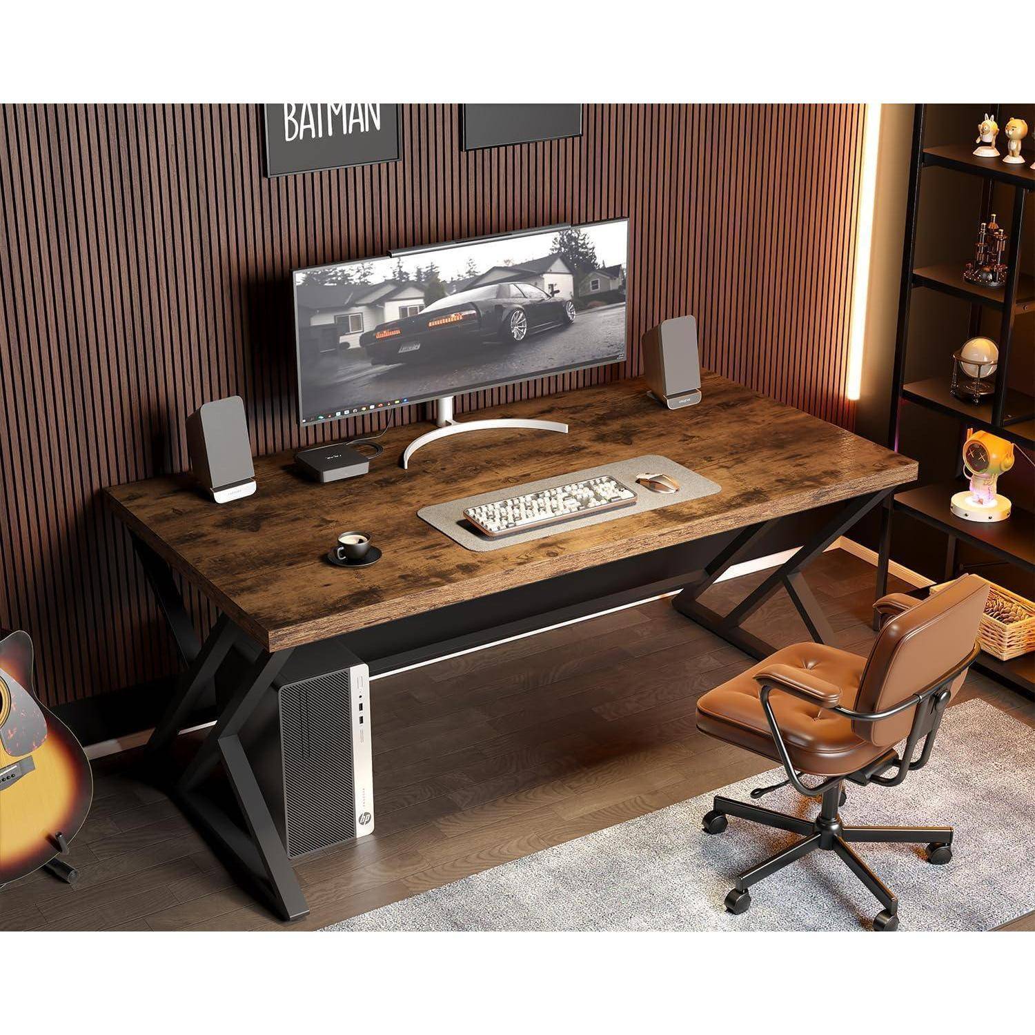 Computertisch Schreibtisch 140×60×75.5cm Rustikales Braun