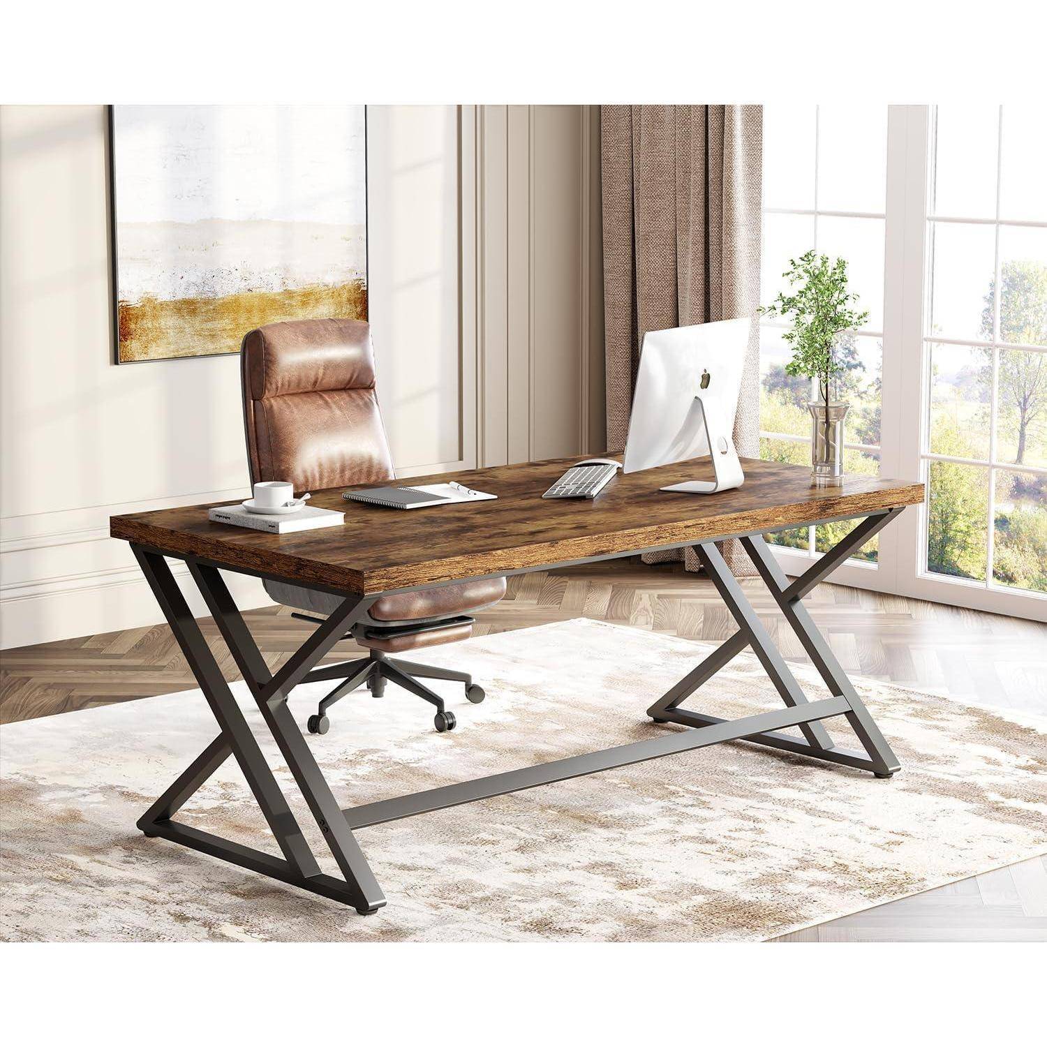 Computertisch Schreibtisch 140×60×75.5cm Rustikales Braun