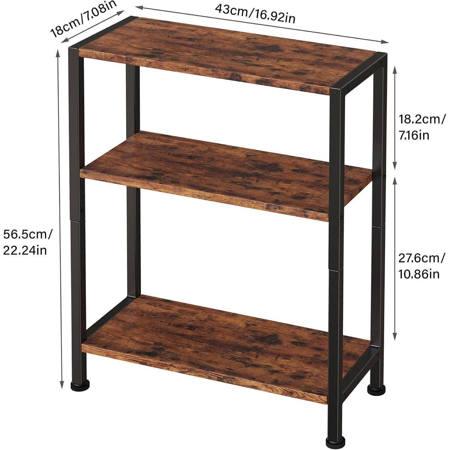 Beistelltisch kleiner Sofa schlanker Nachttisch Braun Schwarz