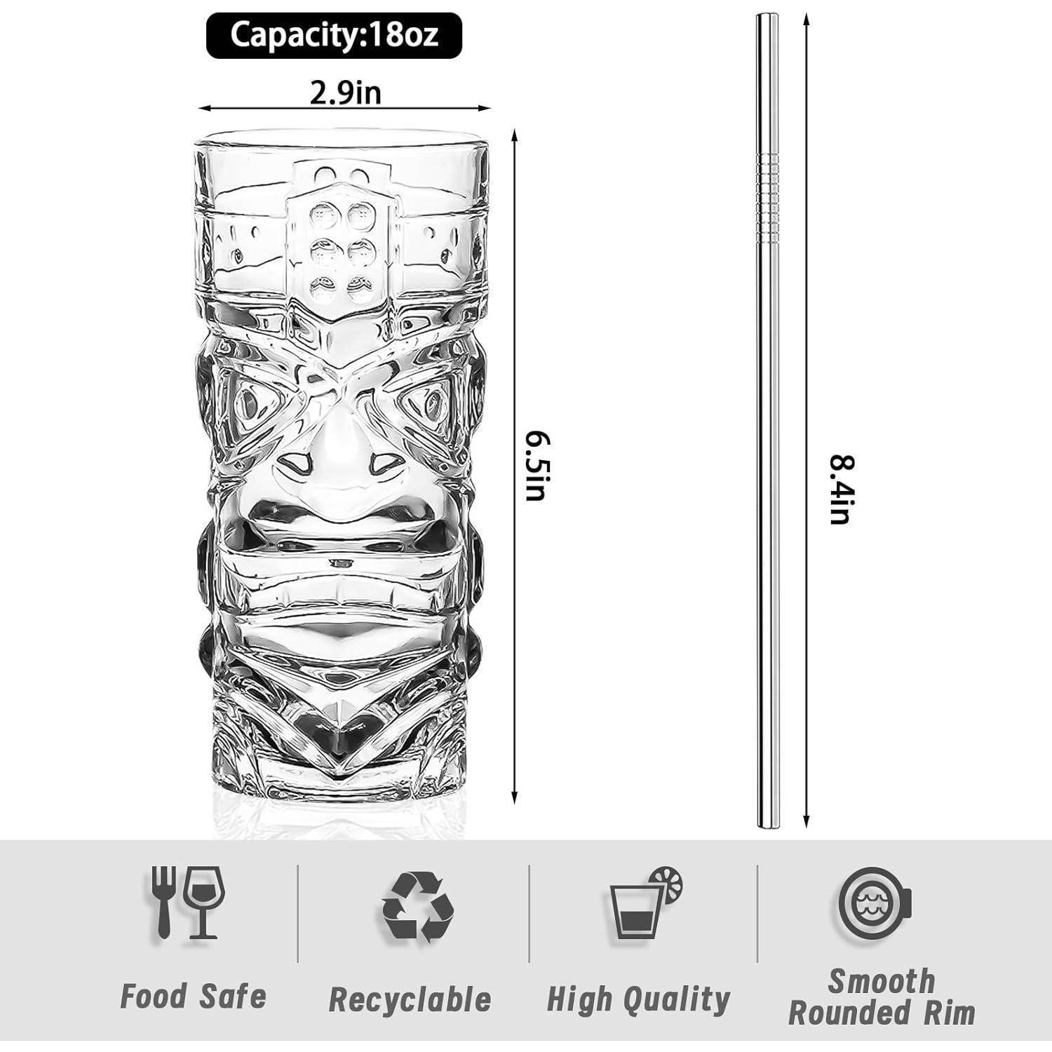 Kunststoff Tiki Becher 18 Oz 8er Pack Cocktail Limonade
