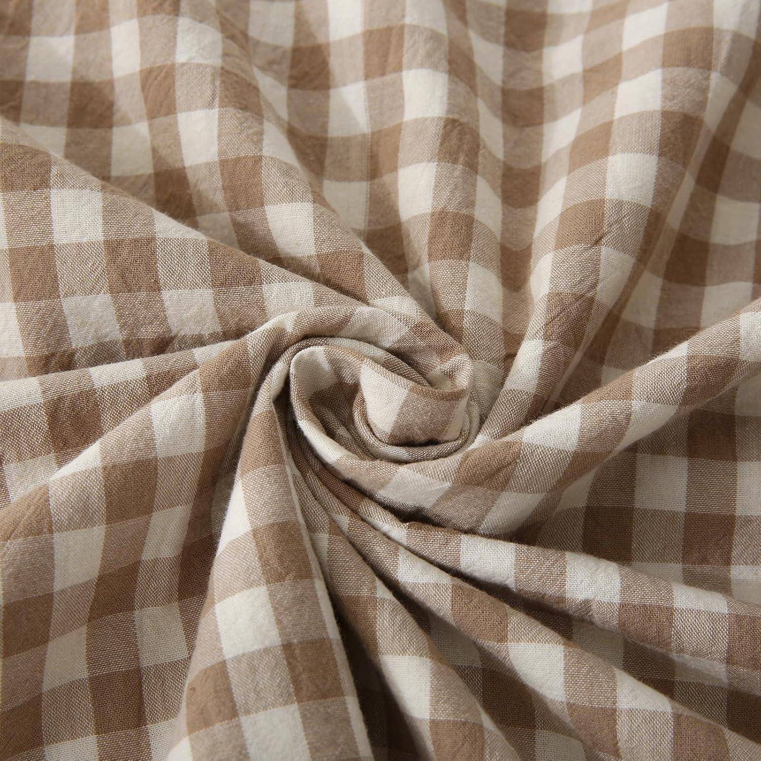 Kissenbezüge Baumwolle Kariert Ökotex Beige (gitter) 2tlg. 40*80cm