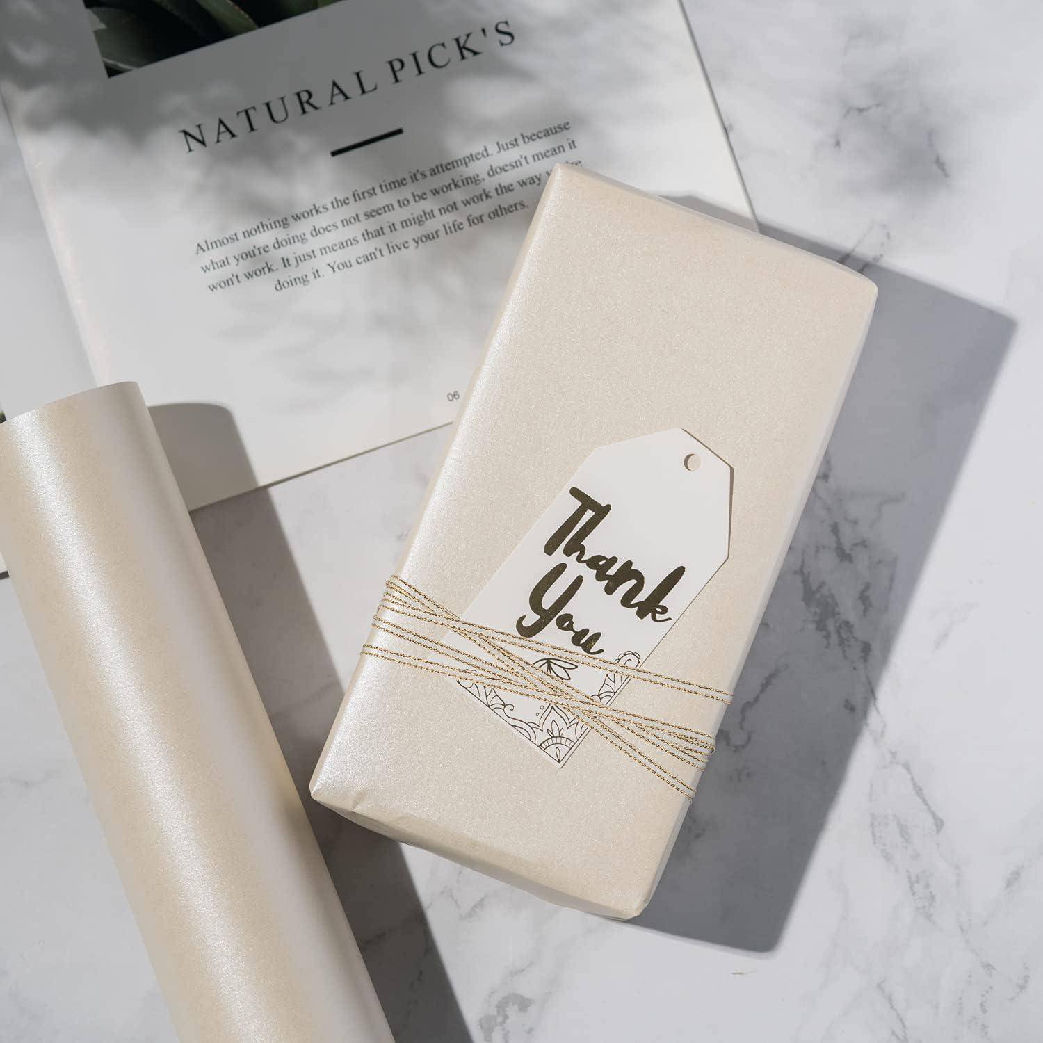 Geschenkpapier Mattweiß Perlglanz 76cmx10m Hochzeit Nicht-gerade weiss