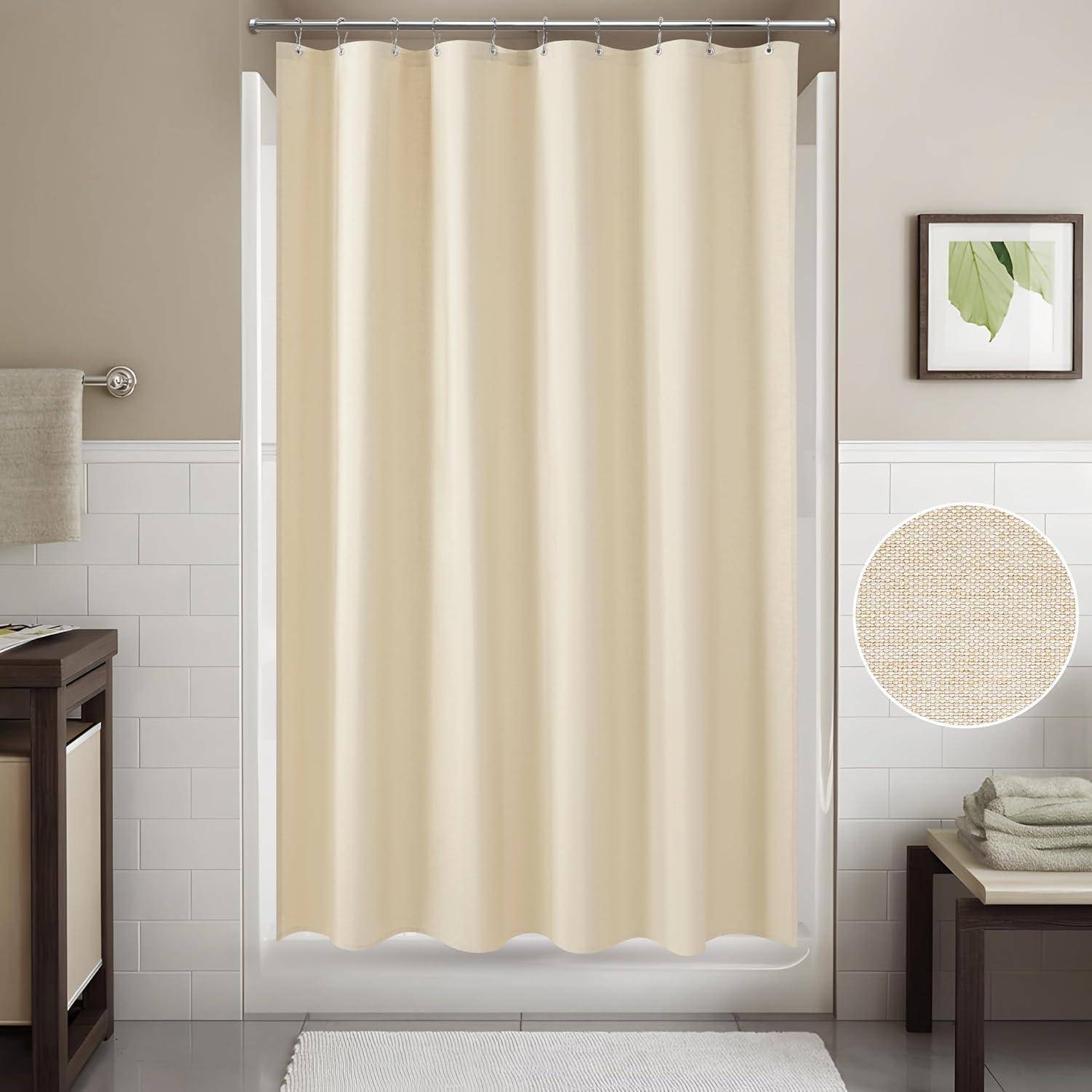 Duschvorhang wasserdicht Leinen - Beige H214 x B152 cm (1er Pack)