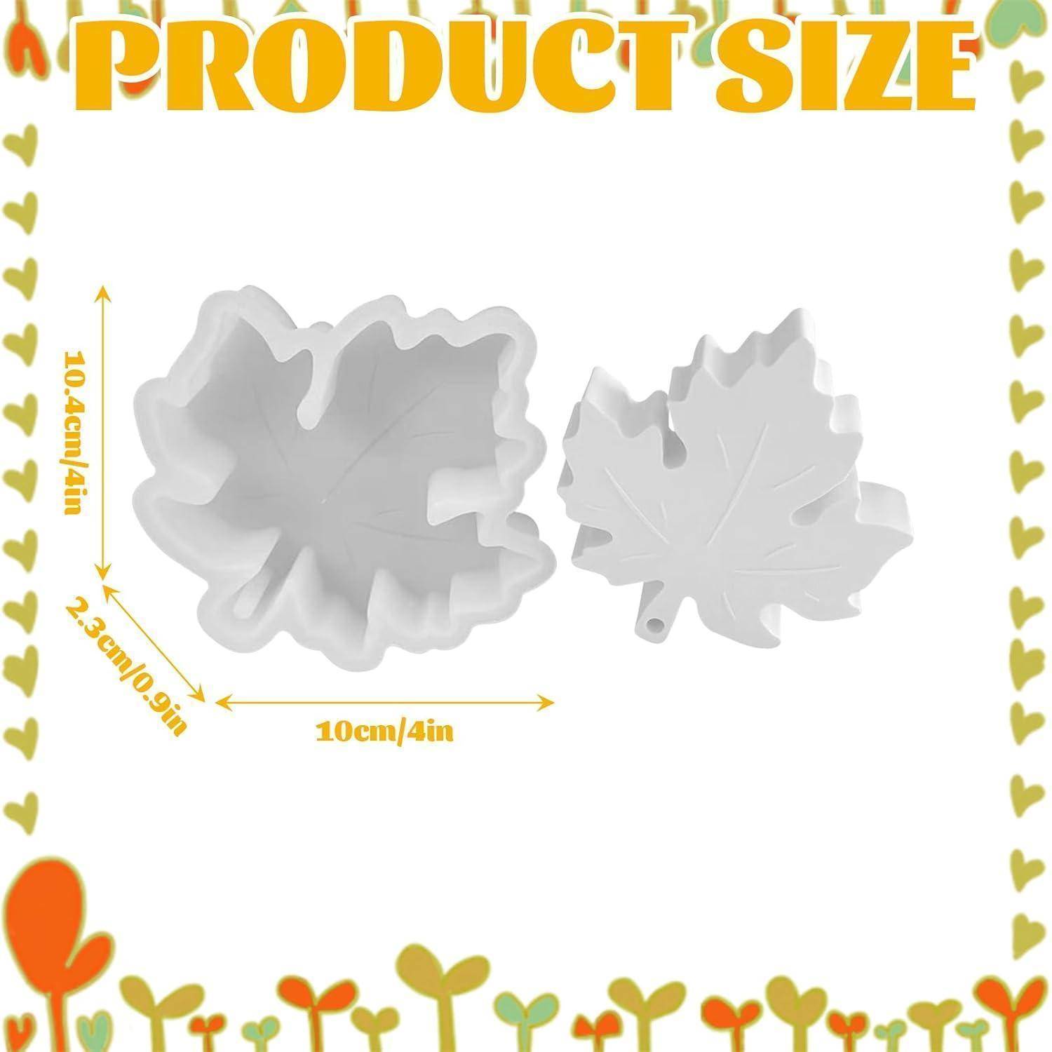 Ein weißer, blattförmiger Containermöbel mit Abmessungen von 10 cm x 10,4 cm und einer Tiefe von 2,3 cm wird gezeigt. Über der Darstellung steht ‚PRODUKTGRÖSSE'.