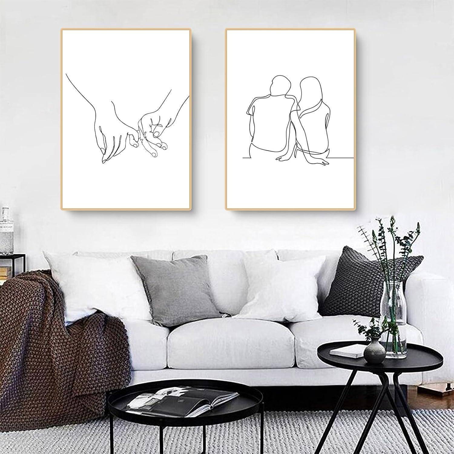 Poster Set 3teilig Hand Schwarz Weiß Wandbilder Wohnzimmer 40x50cm B