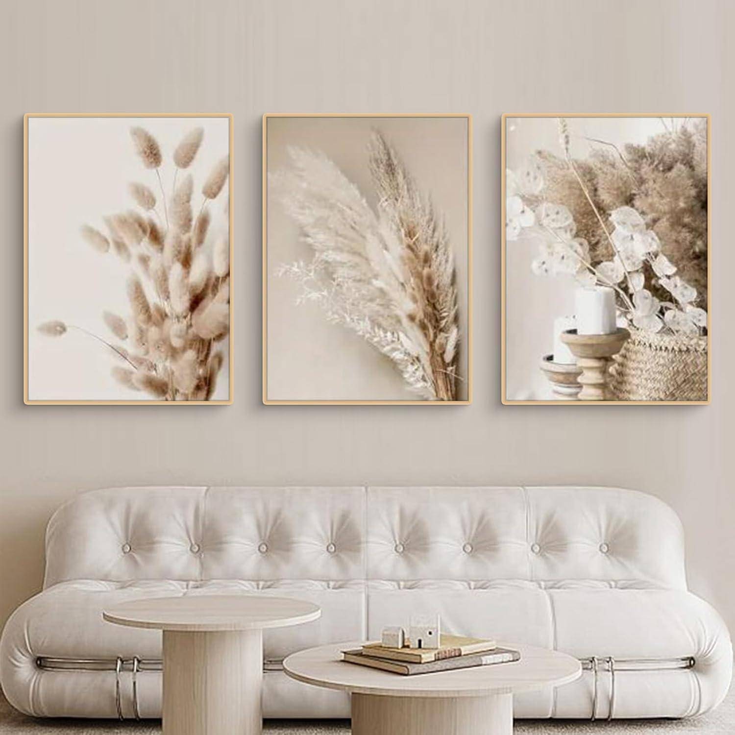Poster 3er Set Boho Pampas Beach Landschaft Reed E 40x50cm