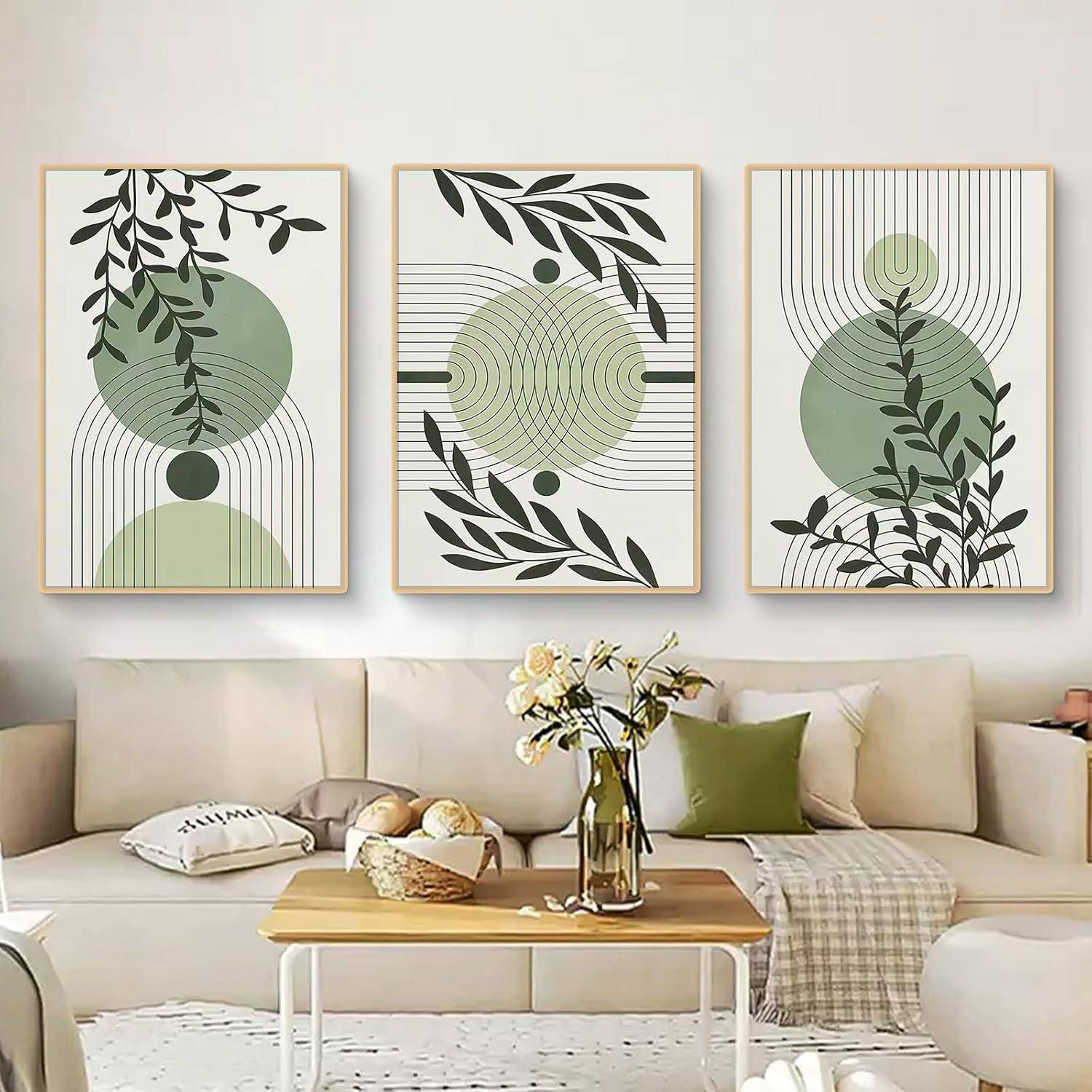 Poster 3teilig Boho Pflanzen Wandbilder 21x30cm C 21x30cm