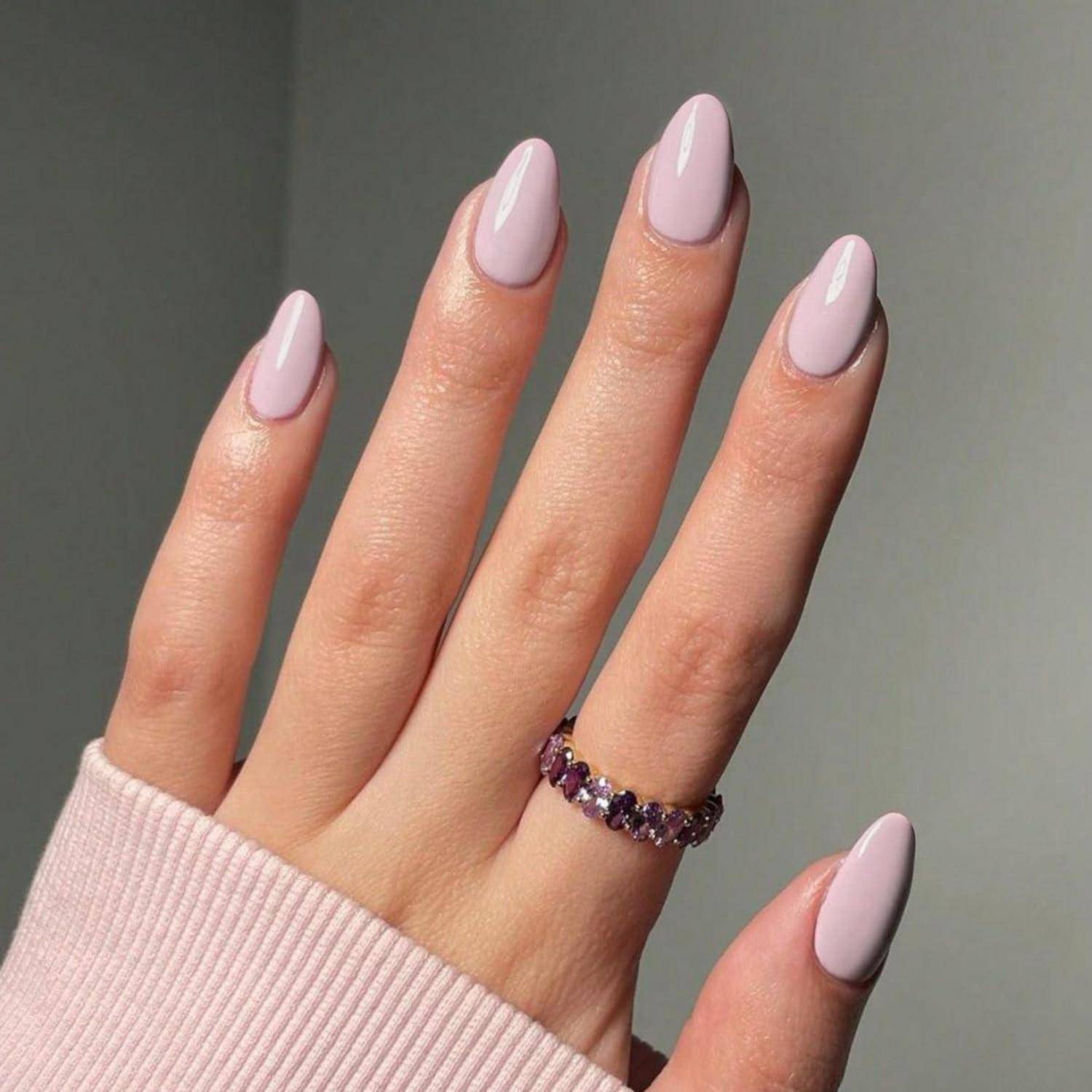 Kunstnägel PressOn Acryl Kurz Rund Mandel Gel 24 Stück Alt Rosa