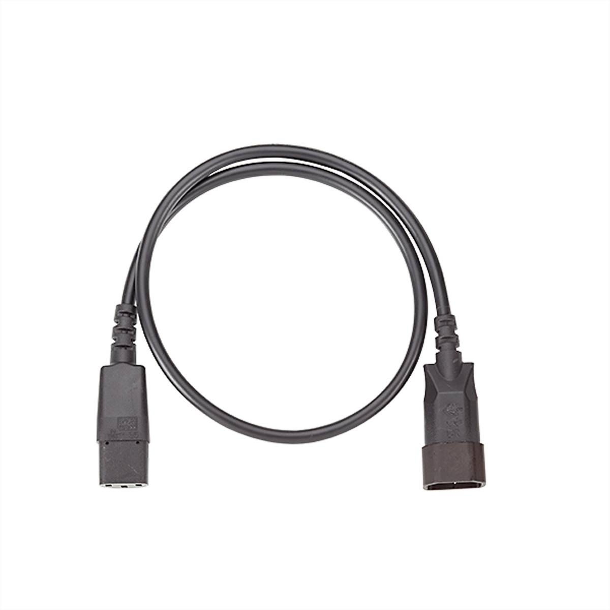 BACHMANN Verlängerung H05VV-F 3G1,0mm², L: 0,75m sw C13/C14 Stromversorgung Stromkabel