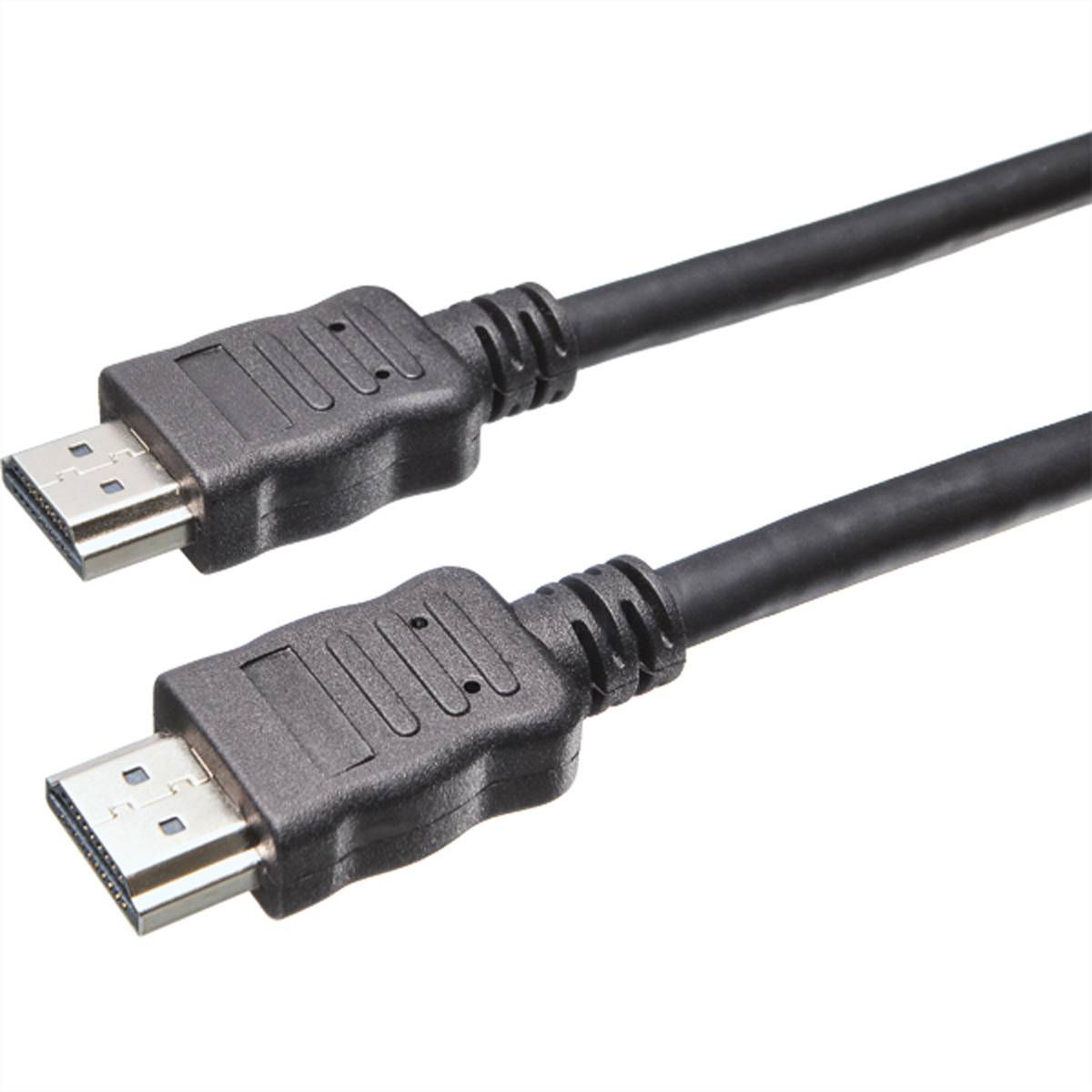 Zwei schwarze HDMI-Kabel mit Anschlüssen, die zur Übertragung von Video- und Audiosignalen zwischen Geräten wie Fernsehern und Computern verwendet werden.
