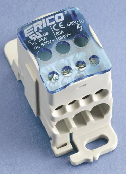 ERICO Kleinverteiler Einpolig UD 569010 80 A Industriematerial Schaltschränke Schaltschr.Gehäuse