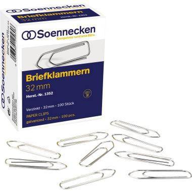 Soennecken Briefklammer 1352 32mm verzinkt 100 St./Pack.