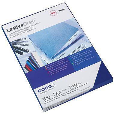GBC Einbanddeckel LeatherGrain CE040029 DIN A4 blau 100 St./Pack.