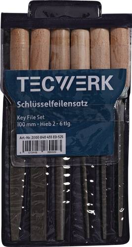 Schlüsselfeilensatz L.100mm Hieb 2 TECWERK