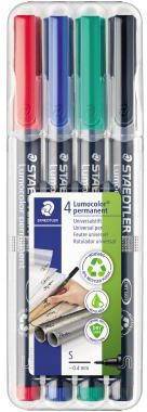 STAEDTLER Folienstift Lumocolor 313 WP4 0,4mm sortiert 4 St./Pack.