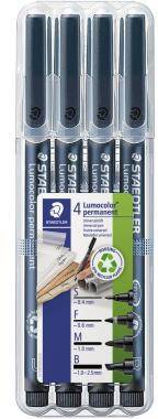 STAEDTLER Folienstift Lumocolor 31-9WP4GS 0,4-2,5mm sw 4 St./Pack.
