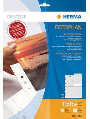 HERMA Fotohülle Fotophan 7585 für 15x10cm weiß 10 St./Pack.