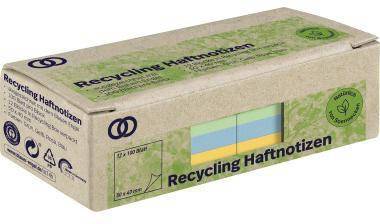 Soennecken Haftnotiz oeco 5867 RC 50x40mm 100Bl. sort. 12St.