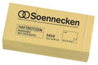 Soennecken Haftnotiz 5810 50x40mm hellgelb 12x100Blatt 12 St./Pack.