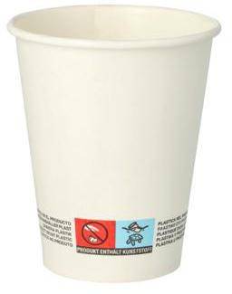 PAPSTAR Trinkbecher pure 87457 Pappe 0,2l weiß 50 St./Pack.