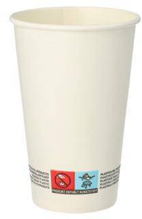 PAPSTAR Trinkbecher pure 87458 Pappe 0,3l weiß 50 St./Pack.
