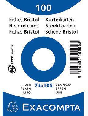 Exacompta Karteikarte 10500SE DIN A7 blanko weiß 100 St./Pack.