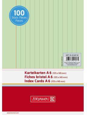 BRUNNEN Karteikarte 102260150 DIN A6 liniert gn 100 St./Pack.