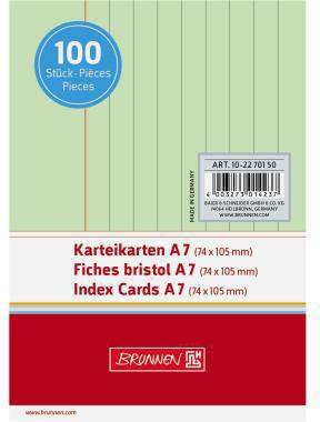 BRUNNEN Karteikarte 102270150 DIN A7 liniert gn 100 St./Pack.