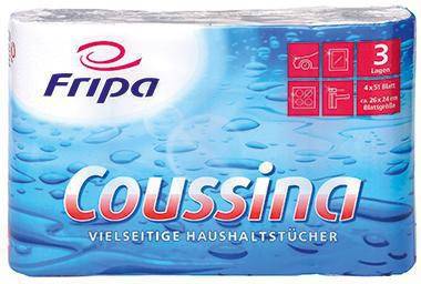 Fripa Küchenrolle Coussina 3204002 3-lagig weiß 4 St./Pack.