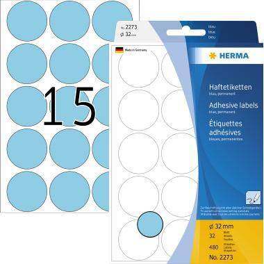 HERMA Markierungspunkt 2273 32mm blau 480 St./Pack.