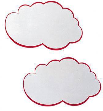 Franken Moderationskarte UMZ W 42x25cm Wolke ws/rt 20 St./Pack.
