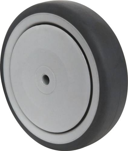 Ersatzrad D.125mm Trgf.100kg Gum.grau Achs-D.8mm Nabenl.36mm TECWERK