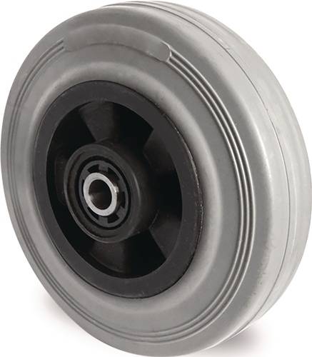 Ersatzrad D.100mm Trgf.75kg VG grau Achs-D.8mm Nabenl.40mm TECWERK