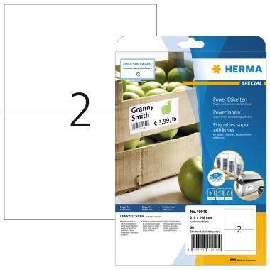 HERMA Etikett 10910 stark haftend 210x148mm matt weiß 50 St./Pack.