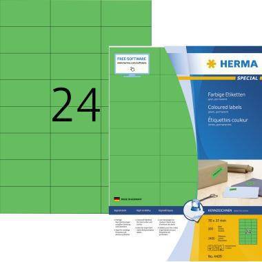 HERMA Etikett 4409 70x37mm grün 2.400 St./Pack.