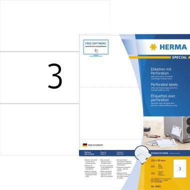HERMA Etikett 4664 210x99mm weiß 300 St./Pack.