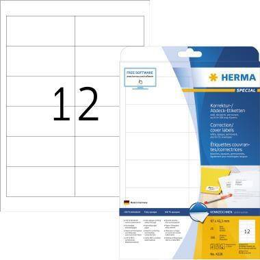 HERMA Etikett 4228 deckend 96,5x42,3mm weiß 300 St./Pack.