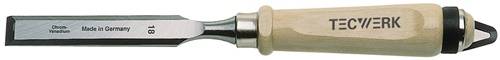 Stechbeitel Schneiden-B.12mm m.Zwinge Weißbuchenh.Ulmer Form CV-Stahl TECWERK