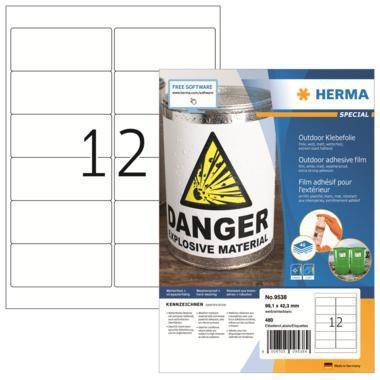 HERMA Etikett Outdoor 9538 99,1x42,3mm weiß 480 St./Pack.