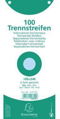 Exacompta Trennstreifen 13315B 105x240mm 2fach gel. bl 100St.