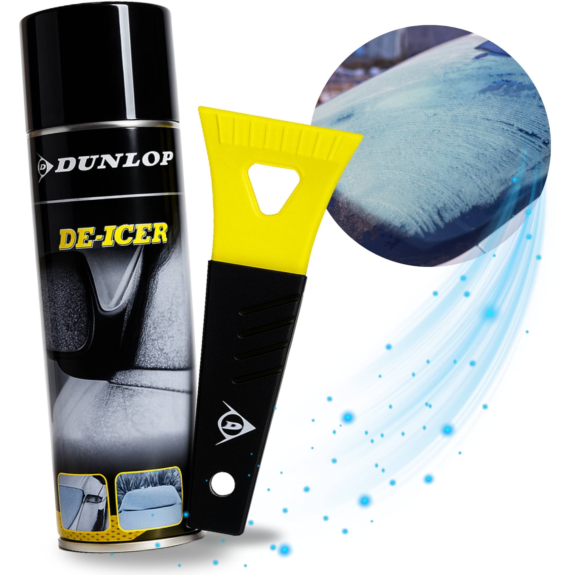 DUNLOP ENTEISER SPRAY + KRATZER EISKRATZER AUTO PKW LKW Winter Set