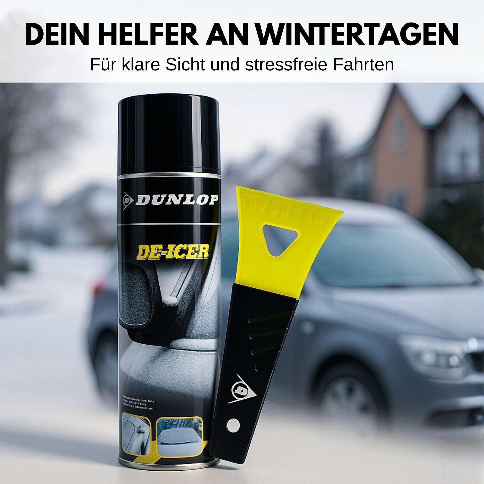 DUNLOP ENTEISER SPRAY + KRATZER EISKRATZER AUTO PKW LKW Winter Set