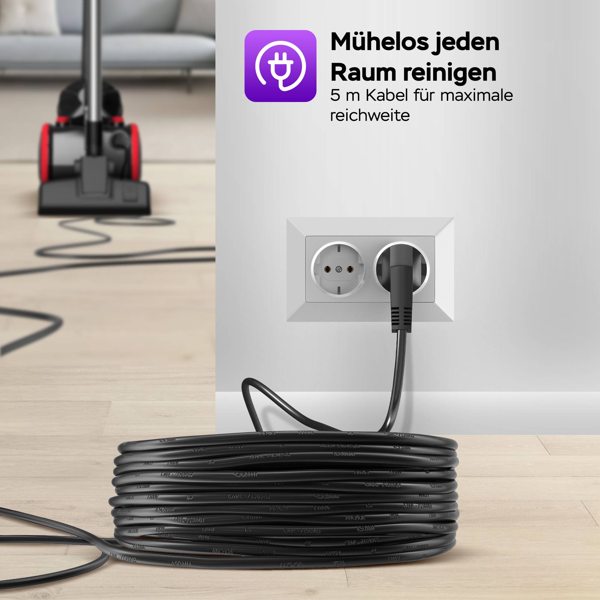 TurboTronic Zyklon Staubsauger CV07 - brachiale 19kPa Saugkraft 700W ohne Beutel kleiner Trockensauger für Parkett Tierhaare Hundehaare beutellos