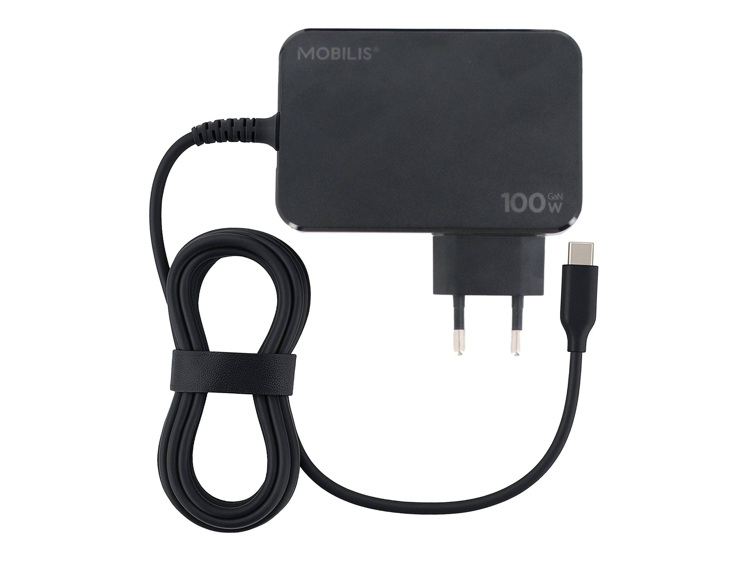 Mobilis Netzteil - GaN - 100 Watt - PD/PPS, PD, Fast Charge (USB-C)Schwarz -