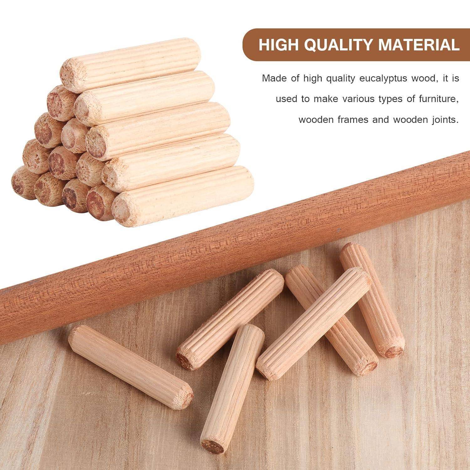 Holzdübel Riffeldübel Buche Möbel Tischler DIY Set 250 Stück 8x40mm